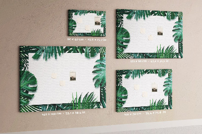 Cork memo board Tropical leaves