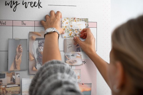 Cork memo board My weekly planner