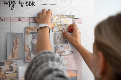 Cork memo board My weekly planner