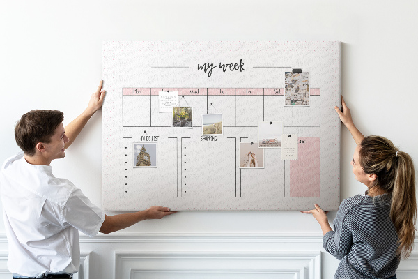 Cork memo board My weekly planner