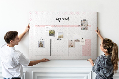 Cork memo board My weekly planner
