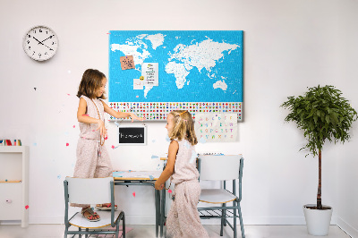 Cork display board Countries outline map