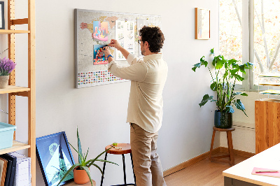 Cork display board World map design