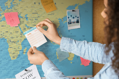 Cork board Classic world map