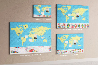 Cork board Classic world map