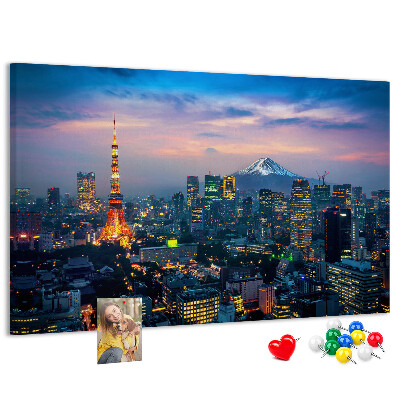 Cork board City at night