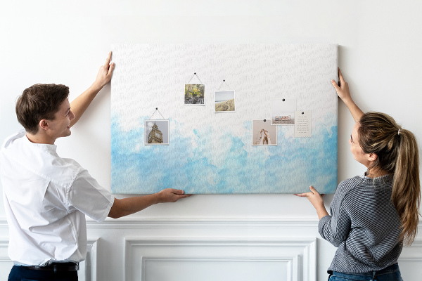 Cork board Painted splashes