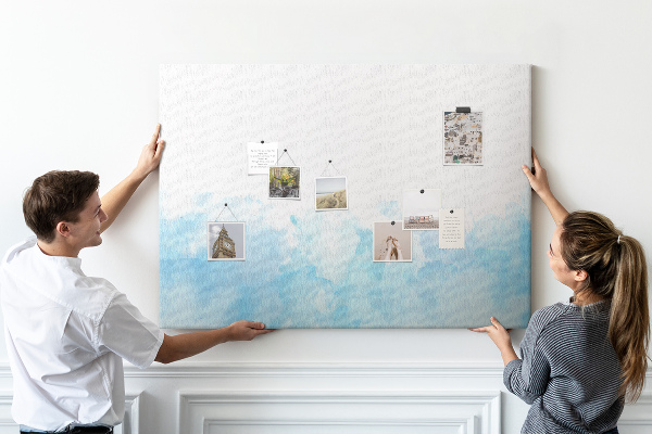 Cork board Painted splashes