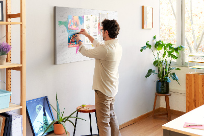 Cork display board Watercolor world map