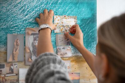 Cork display board Sea beach people