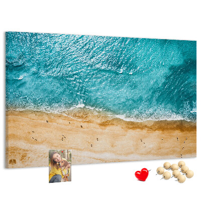 Cork display board Sea beach people