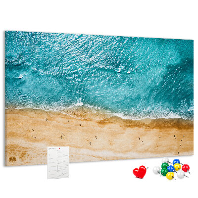 Cork display board Sea beach people