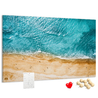 Cork display board Sea beach people