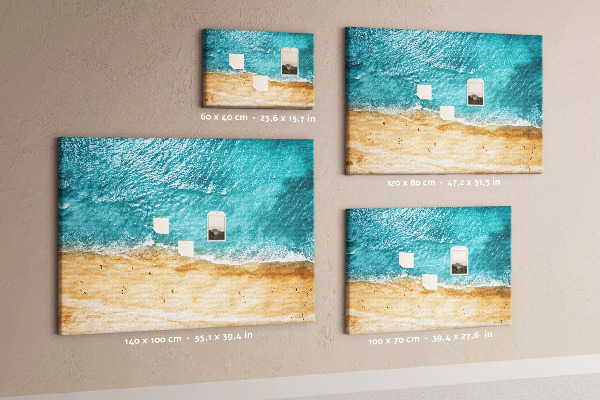 Cork display board Sea beach people
