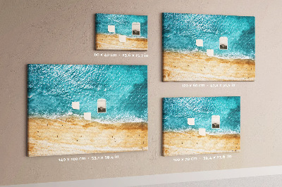 Cork display board Sea beach people