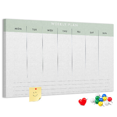 Cork board Weekly planner