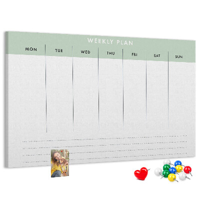 Cork board Weekly planner