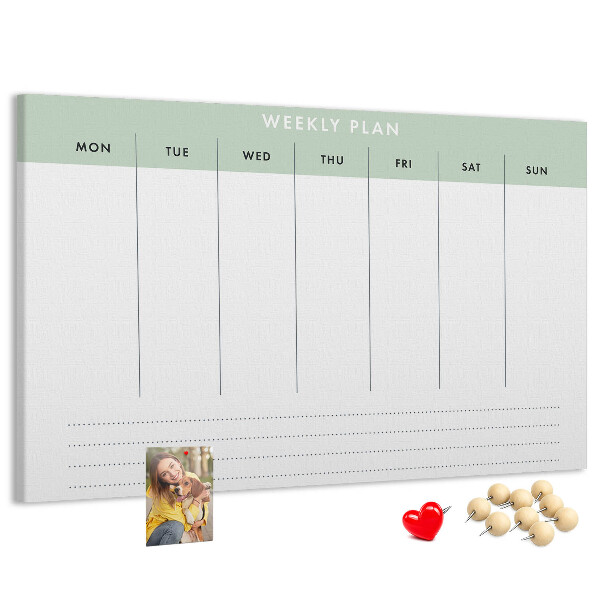 Cork board Weekly planner