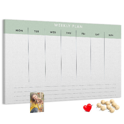 Cork board Weekly planner