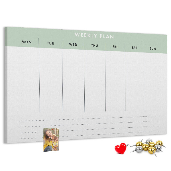 Cork board Weekly planner