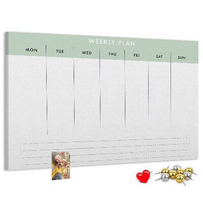 Cork board Weekly planner