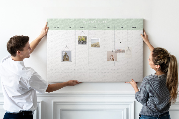 Cork board Weekly planner