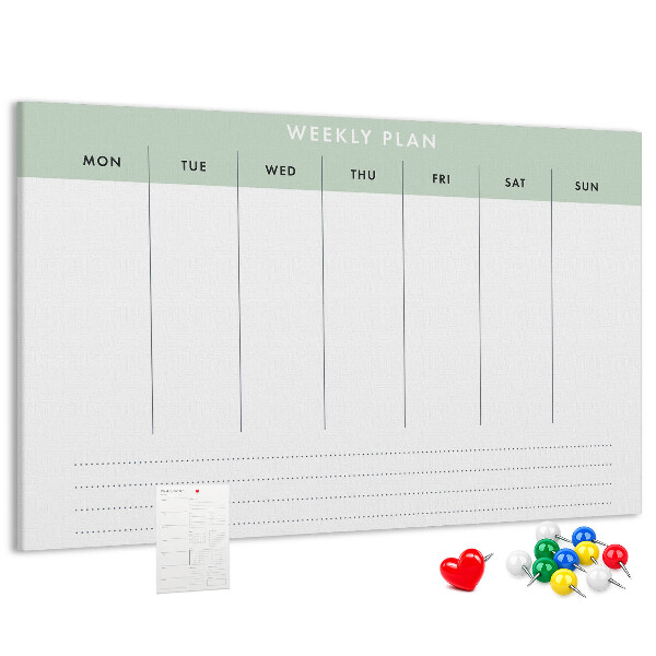 Cork board Weekly planner