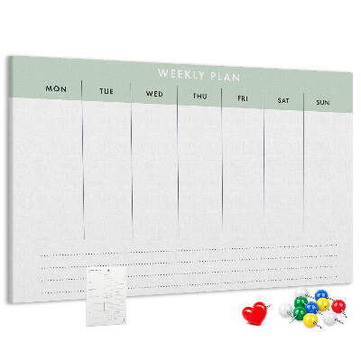 Cork board Weekly planner