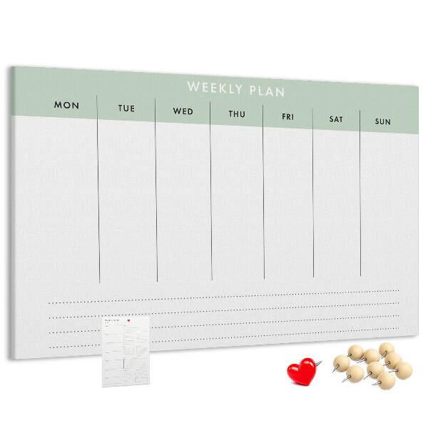 Cork board Weekly planner