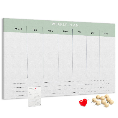Cork board Weekly planner
