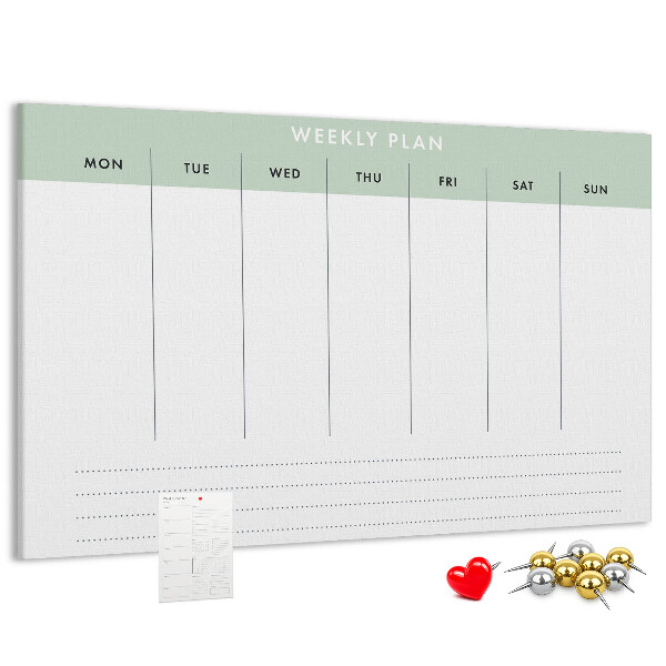 Cork board Weekly planner