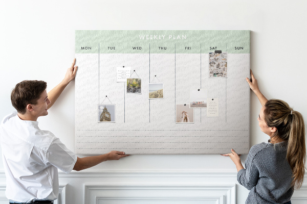 Cork board Weekly planner