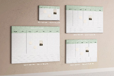 Cork board Weekly planner