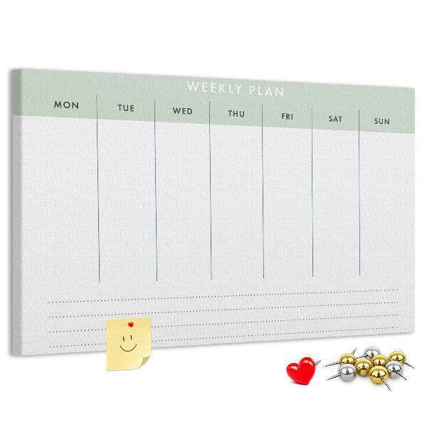 Cork board Weekly planner