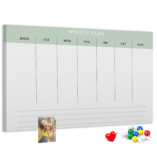 Cork board Weekly planner