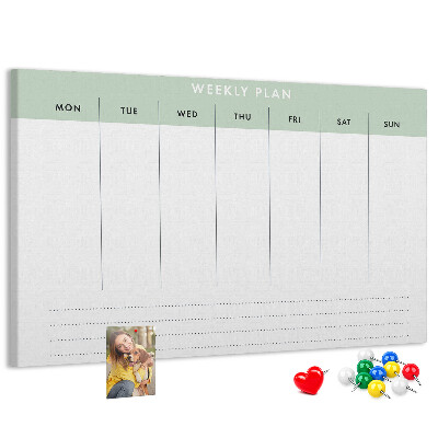 Cork board Weekly planner