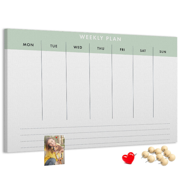 Cork board Weekly planner