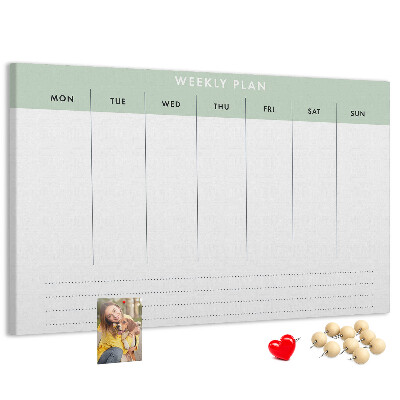 Cork board Weekly planner