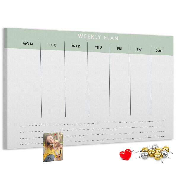 Cork board Weekly planner