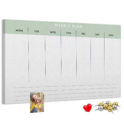 Cork board Weekly planner