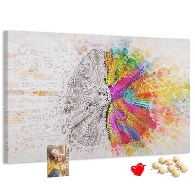 Cork memo board Brain abstraction