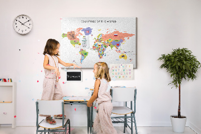 Cork board Flag map