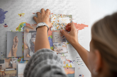 Cork board Flag map