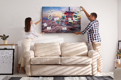 Cork display board Japanese architecture