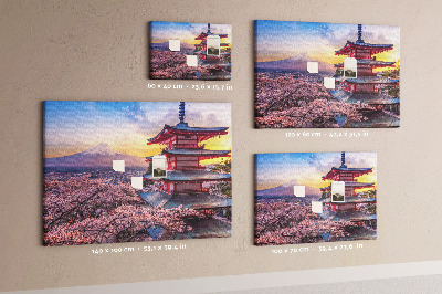 Cork display board Japanese architecture