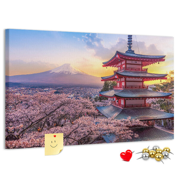 Cork display board Japanese architecture