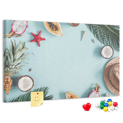 Cork board Summer composition