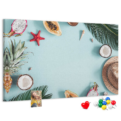 Cork board Summer composition