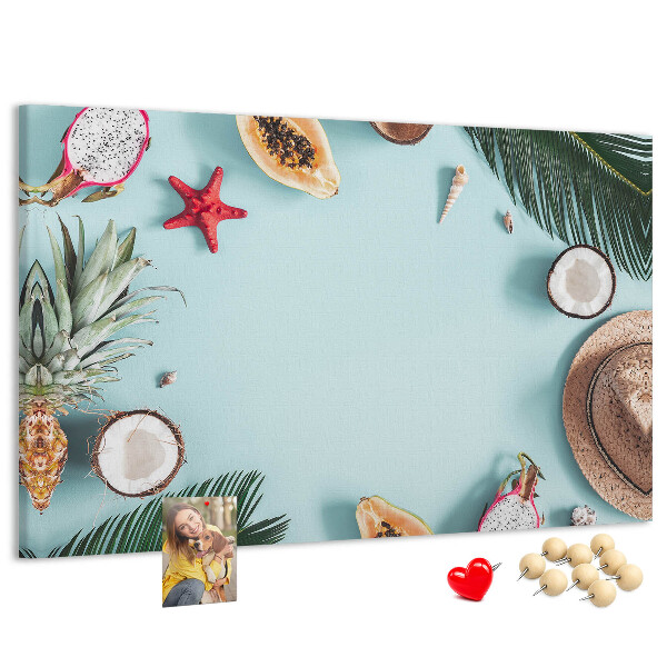 Cork board Summer composition