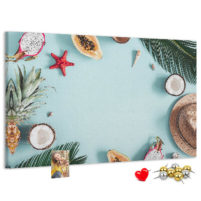 Cork board Summer composition